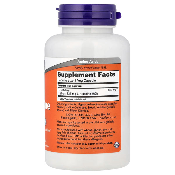 L-Histidine, 600mg - 60 vcaps
