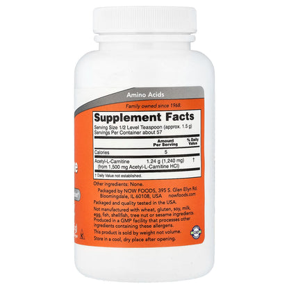 Acetyl-L-Carnitine, Pure Powder — 85g
