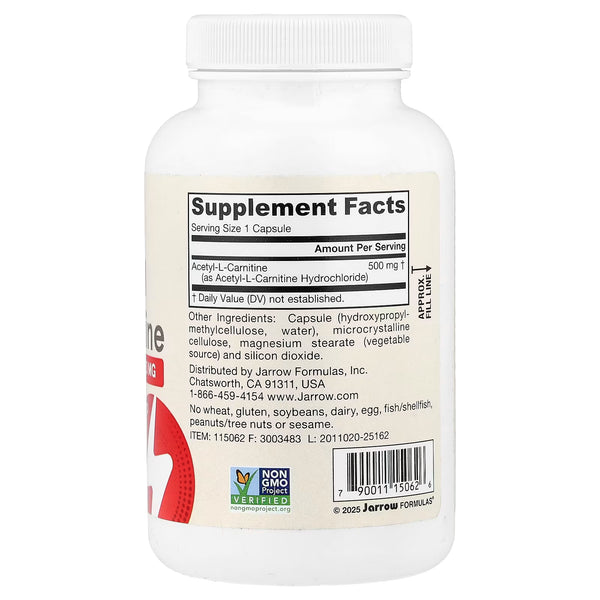 Acetyl L-Carnitine, 500mg - 120 vcaps