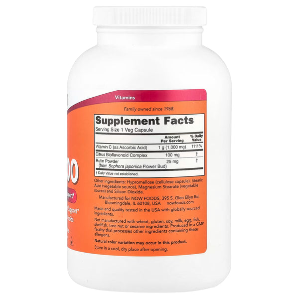 Vitamin C-1000 with 100mg Bioflavonoids - 500 vcaps
