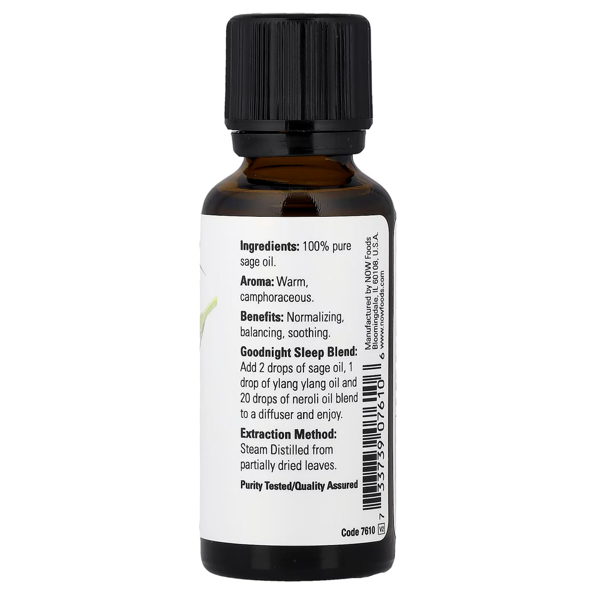 Huile essentielle, huile de sauge - 30 ml.