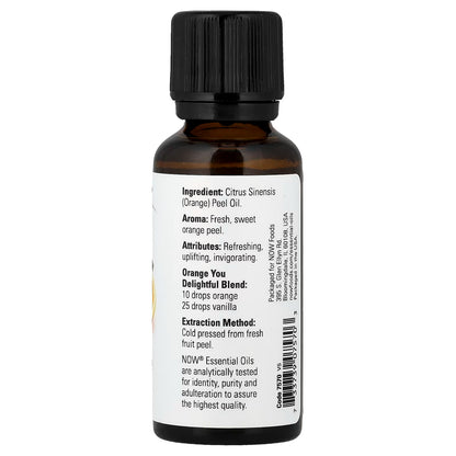 Huile essentielle, huile d'orange pure - 118 ml.
