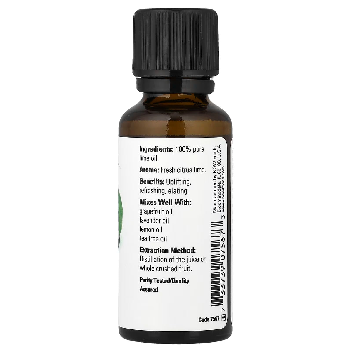 Huile essentielle, huile de citron vert - 30 ml.