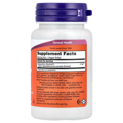 Astaxanthin, 4mg - 60 veggie softgels