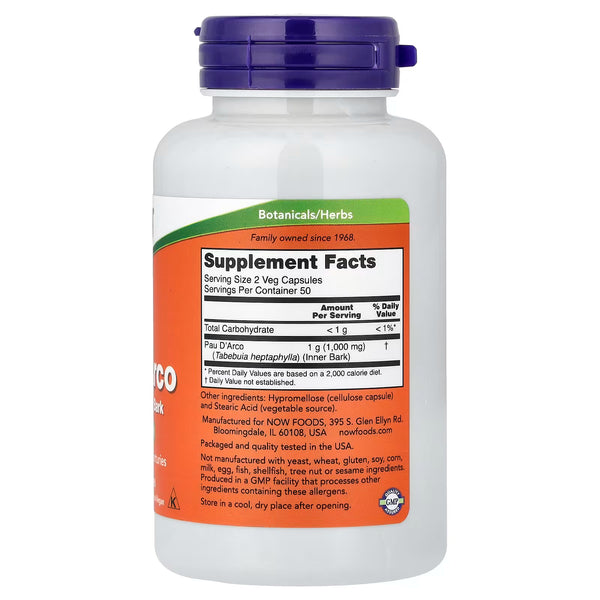 Pau D'Arco, 500mg - 100 vcaps
