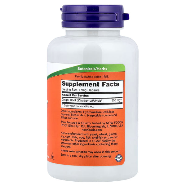 Ginger Root, 550mg - 100 vcaps