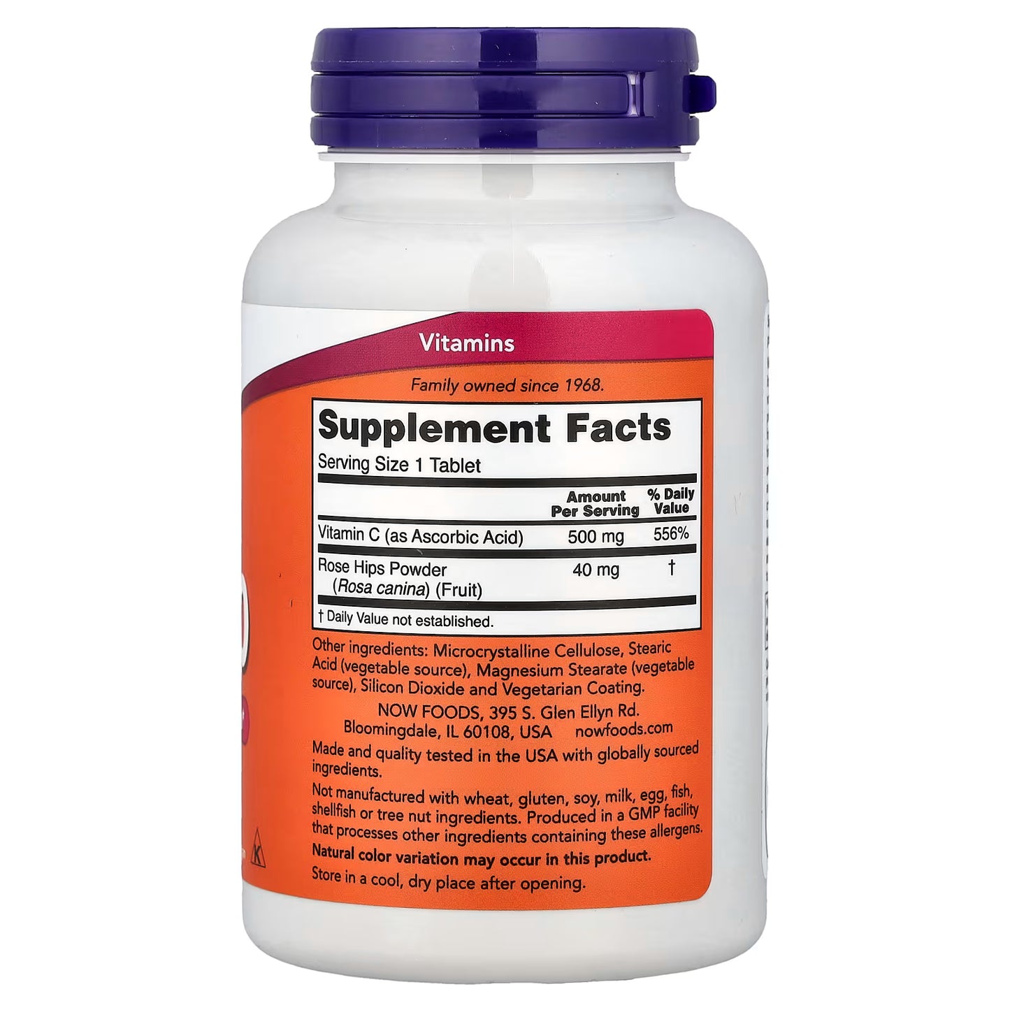 Vitamin C-500 with Rose Hips - 250 tablets