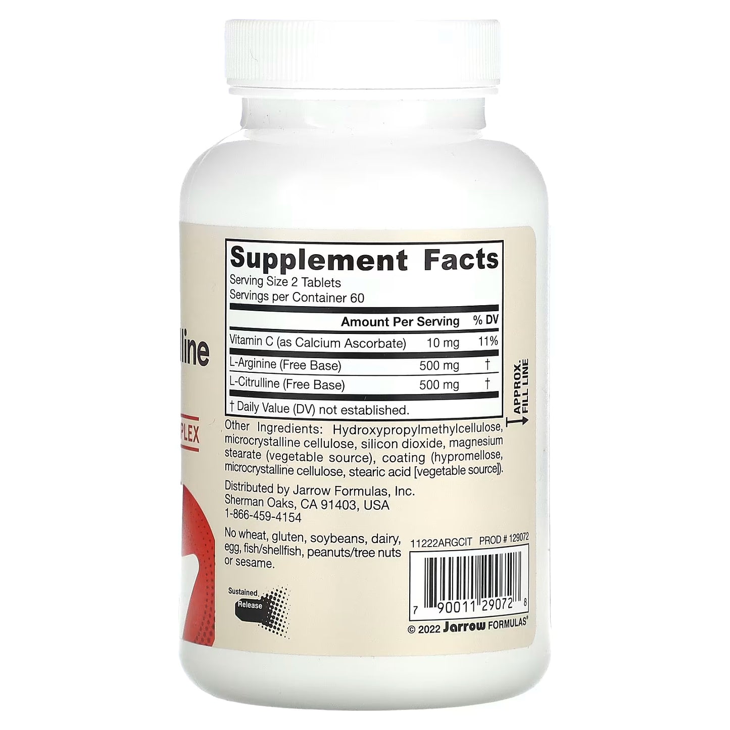 Arginine-Citrulline Sustain - 120 tabs