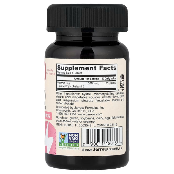 Methyl B-12, 500mcg - 100 vegan chewable tabs