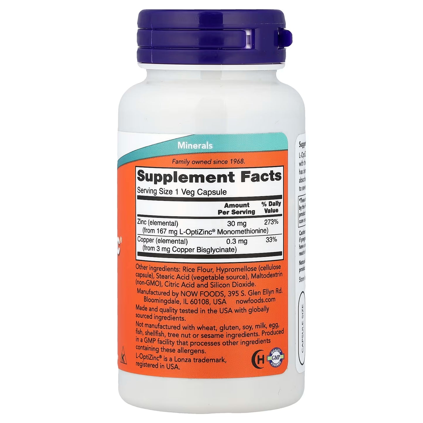 L-OptiZinc, 30mg - 100 vcaps