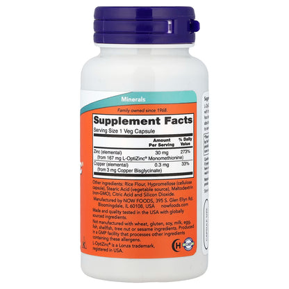 L-OptiZinc, 30mg - 100 vcaps