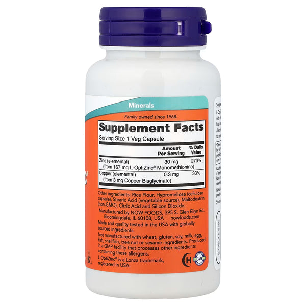 L-OptiZinc, 30mg - 100 vcaps
