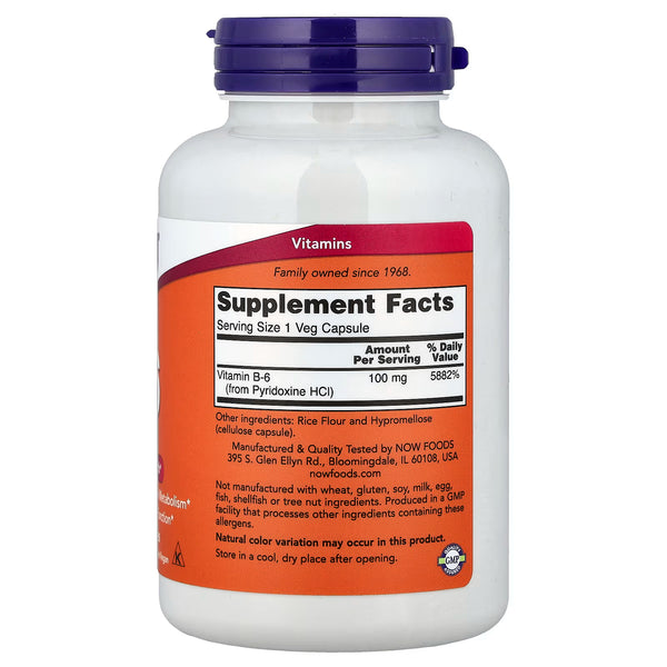 Vitamin B-6, 100mg - 250 caps