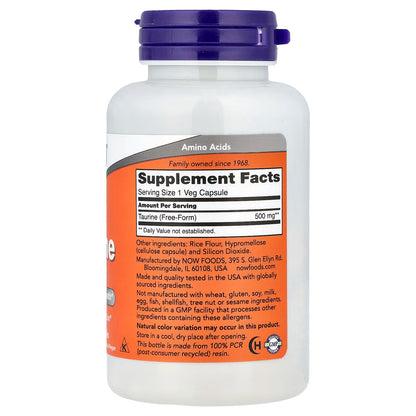 Taurine, 500mg - 100 caps