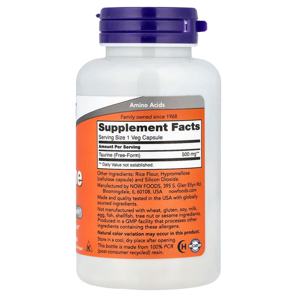 Taurine, 500mg - 100 caps