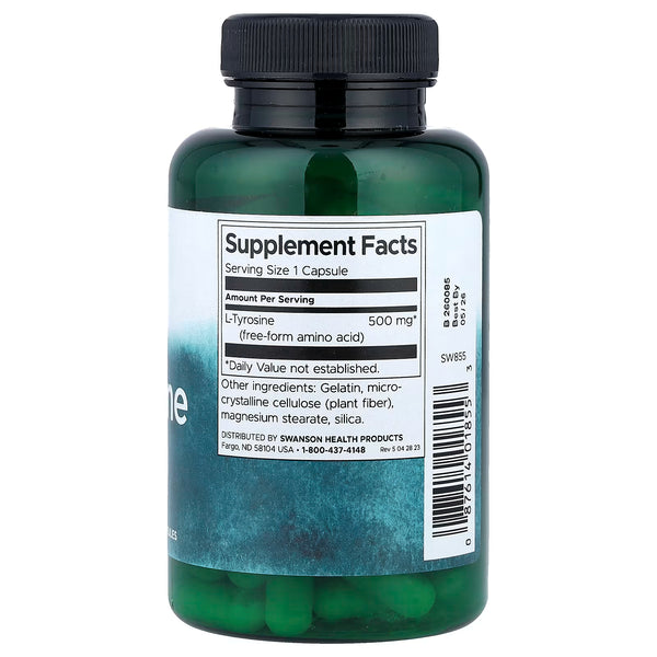 L-Tyrosine, 500mg - 100 caps