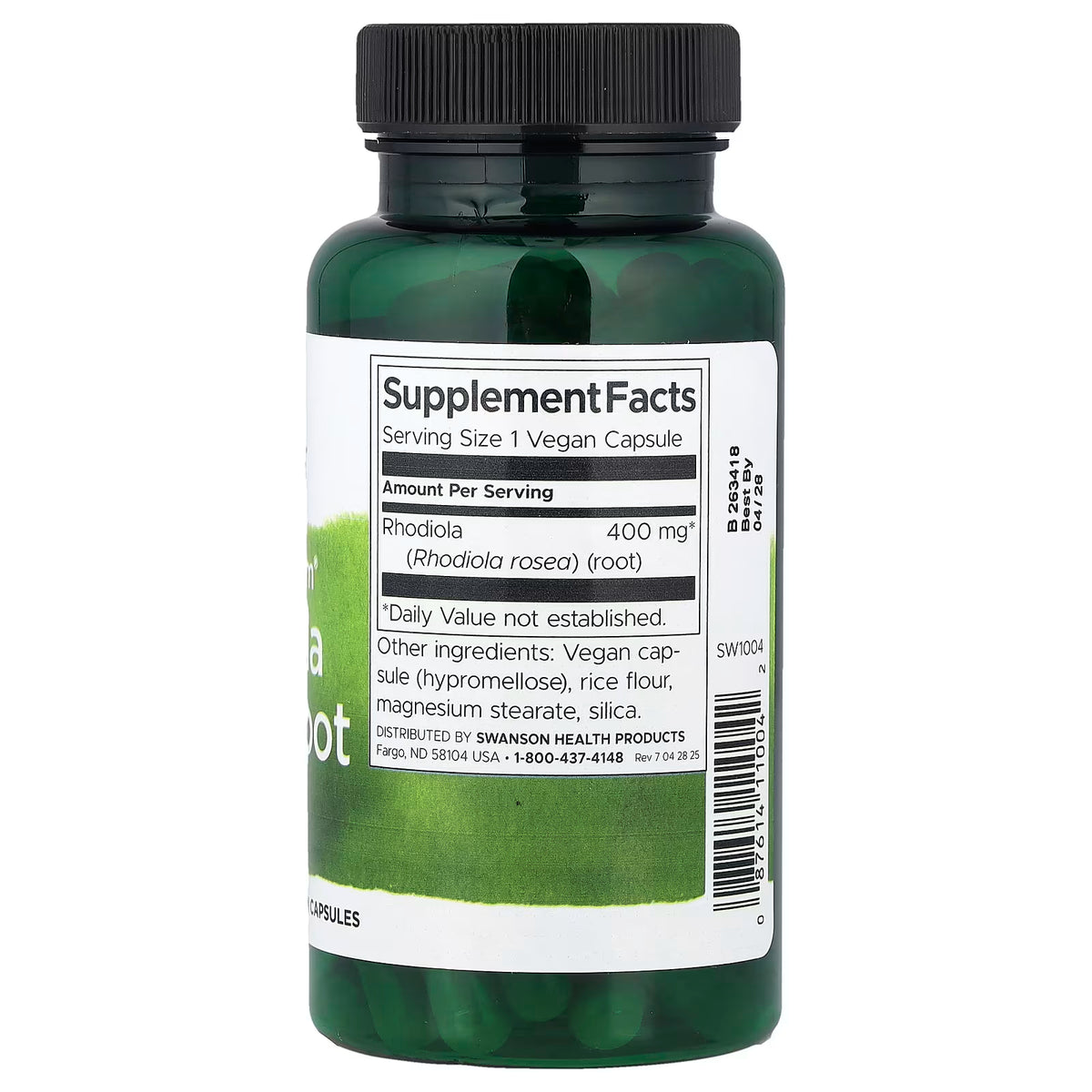 Rhodiola Rosea Root, 400mg — 100 cápsulas