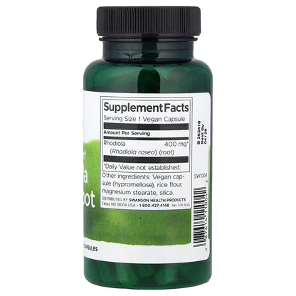Rhodiola Rosea Root, 400mg — 100 cápsulas