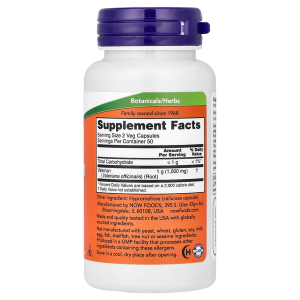 Valerian Root, 500mg - 100 vcaps