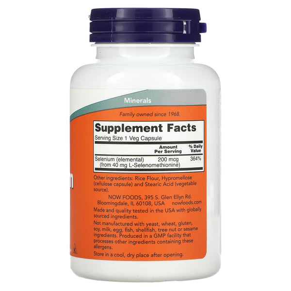 Selenium, 200mcg - 180 vcaps