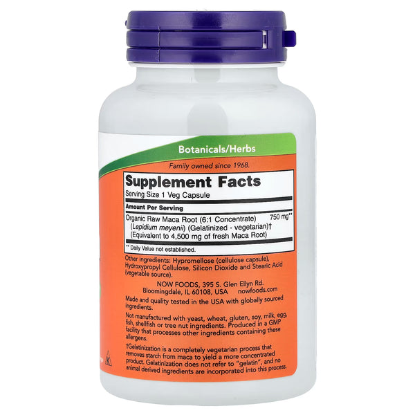 Maca 6:1 Concentrate, 750mg RAW - 90 vcaps