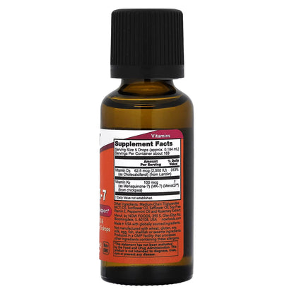 Liquid D-3 & MK-7, Mint - 30 ml.