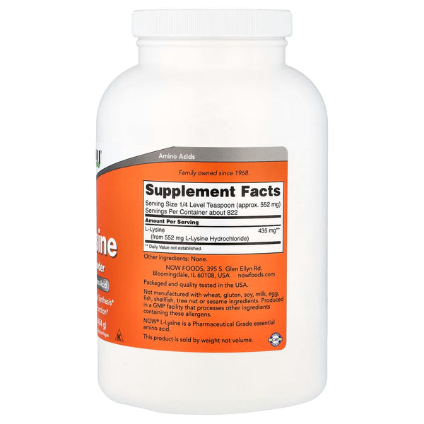 L-Lysine, 1000mg (Powder) - 454g