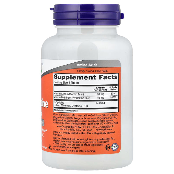 L-Cysteine, 500mg - 100 tablets