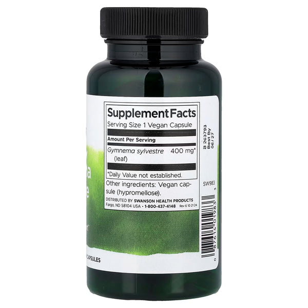 Full Spectrum Gymnema Sylvestre Leaf, 400mg - 100 caps