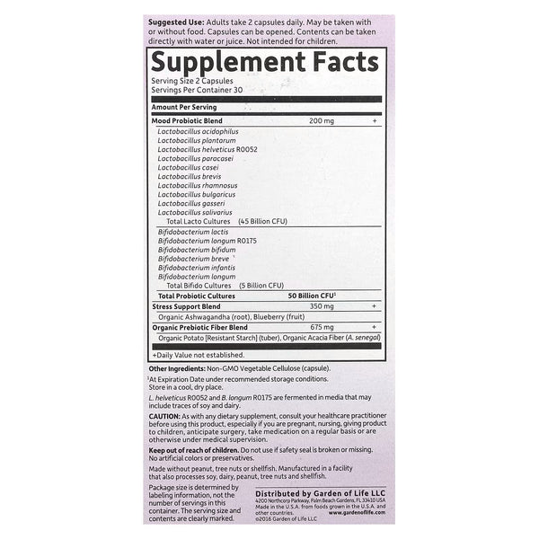 Dr. Formulated Probiotics Mood+ - 60 vcaps
