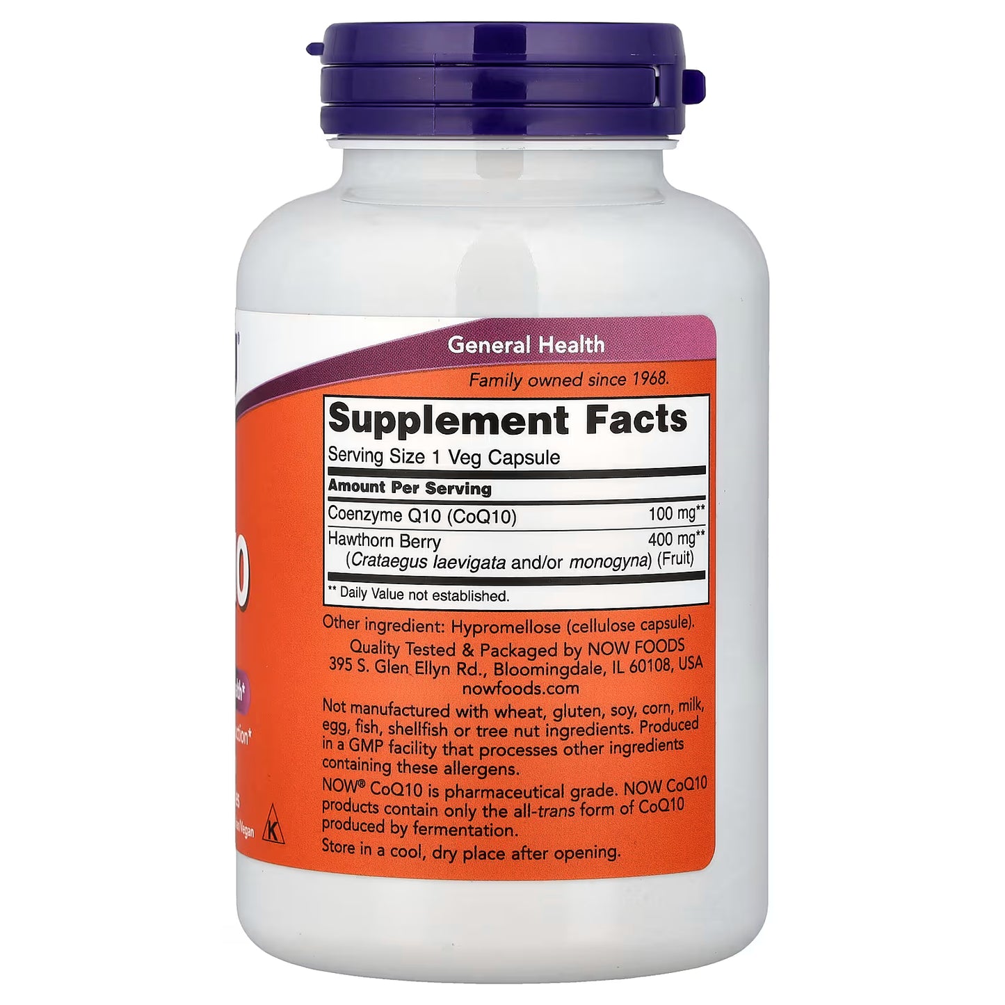 CoQ10 with Hawthorn Berry, 100mg - 30 vcaps