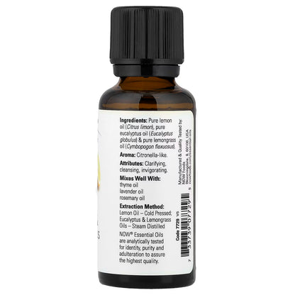 Huile essentielle, mélange citron & eucalyptus - 30 ml.