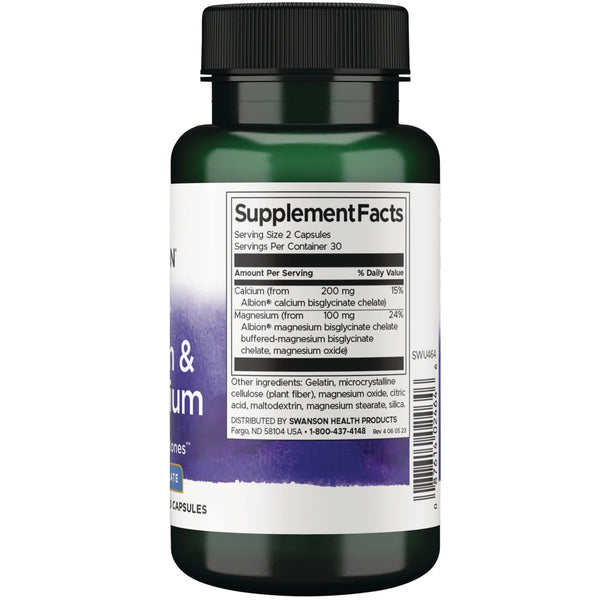 Albion Calcium & Magnesium - 60 caps