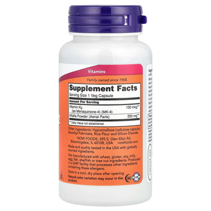 Vitamine K-2, 100 mcg - 100 gélules végétales