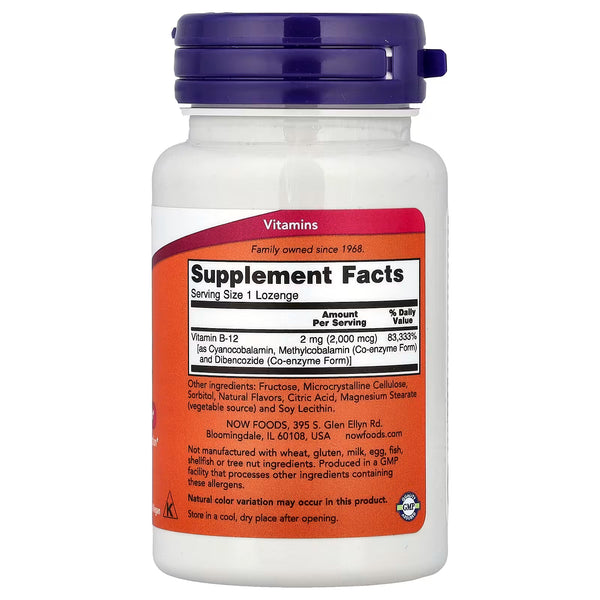 Vitamin B-12, 1000mcg — 100 pastillas para disolver