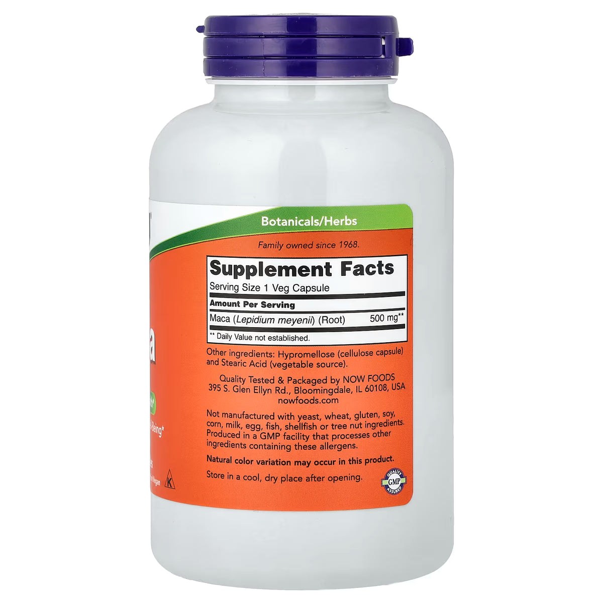 Maca, 500mg - 250 vcaps