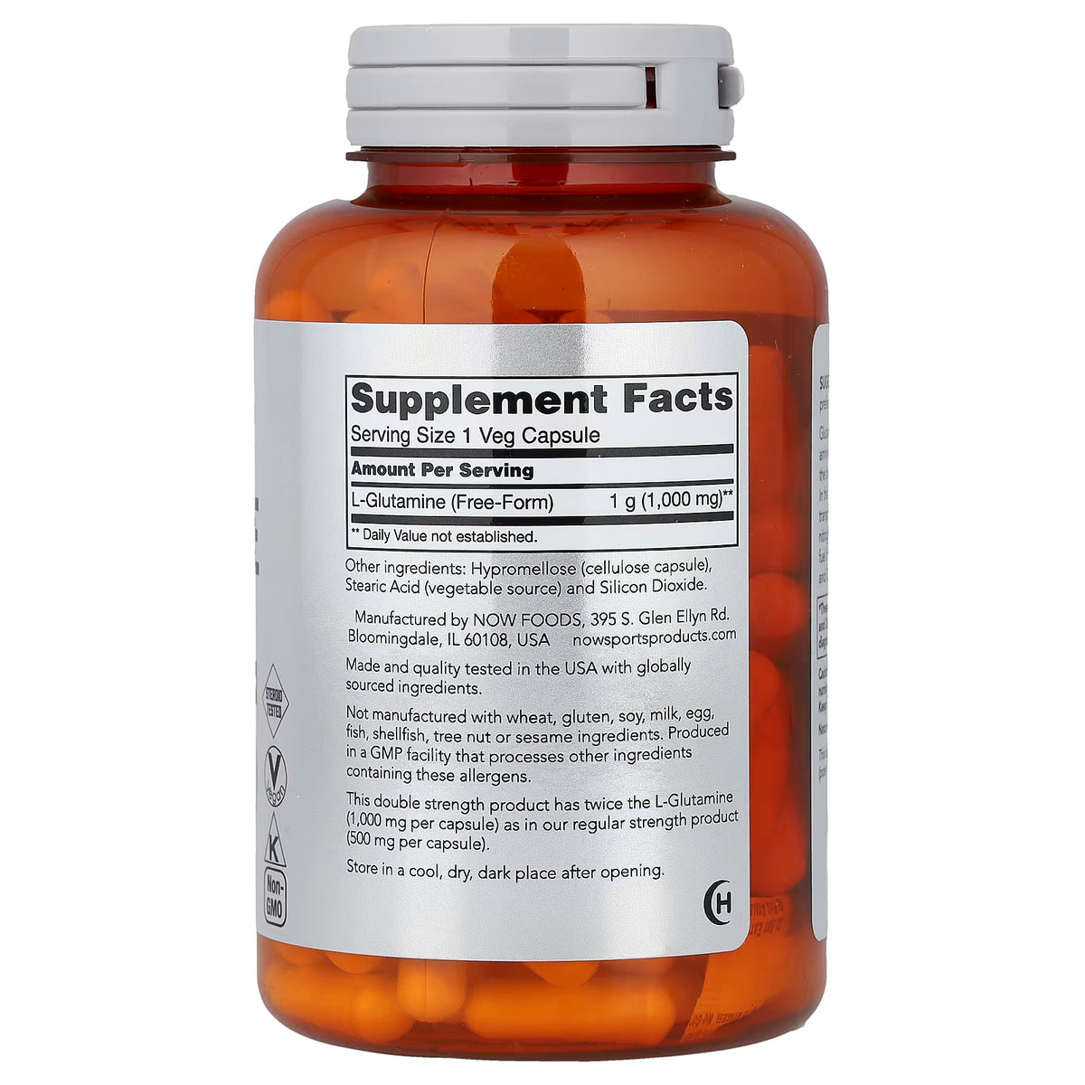 L-Glutamine, 1000mg - 120 vcaps