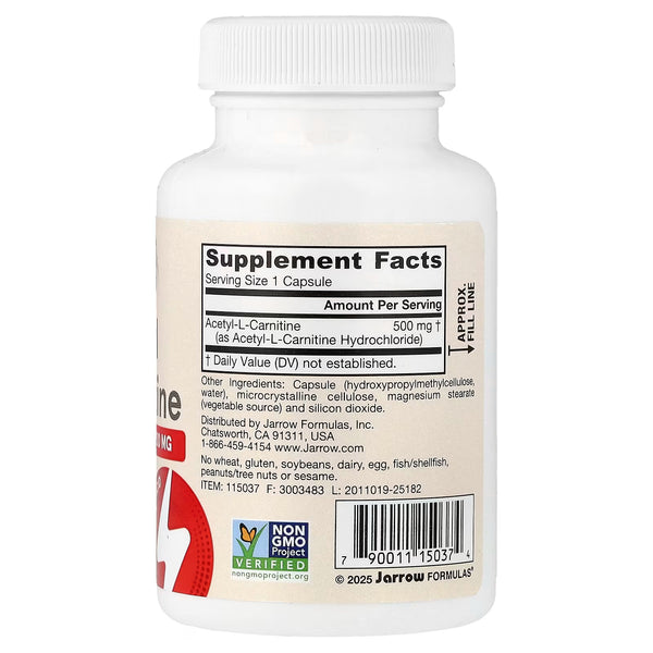 Acetyl L-Carnitine, 500mg - 60 vcaps