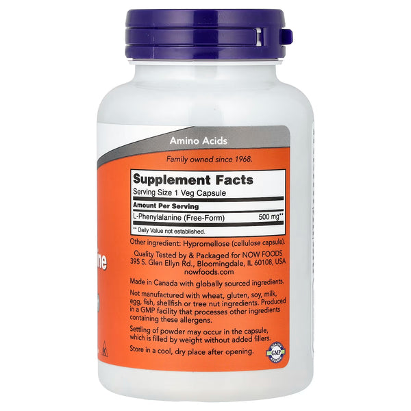 L-Phenylalanine, 500mg - 120 vcaps