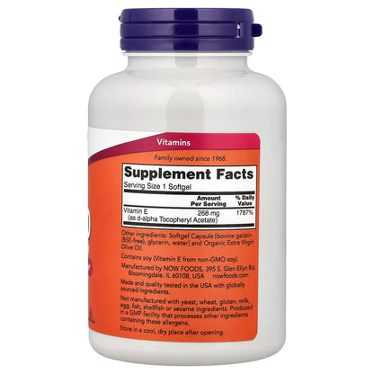 Vitamine E-400, Naturelle - 250 capsules molles
