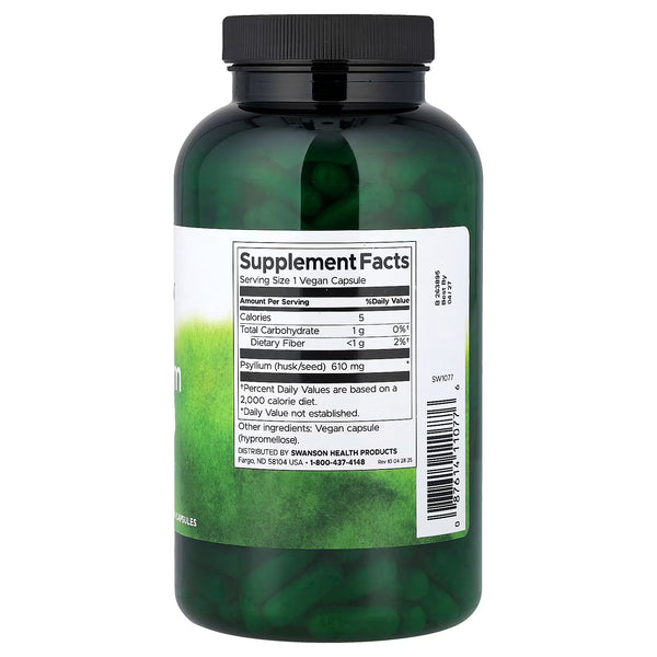 Psyllium Husks, 610mg - 300 caps
