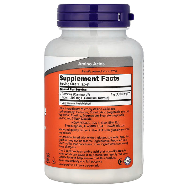 L-Carnitine, 1000mg — 50 comprimidos