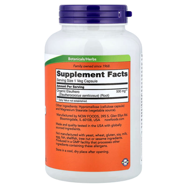 Eleuthero, 500mg - 250 vcaps