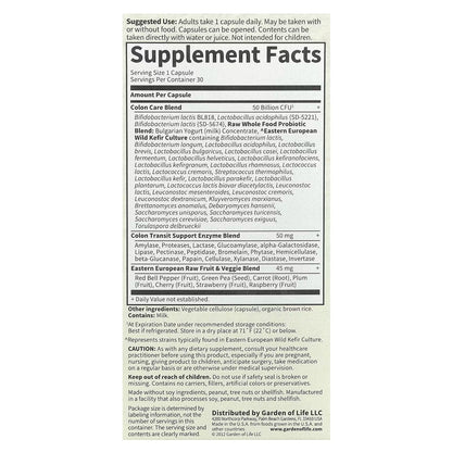 Raw Probiotics Colon Care - 30 vcaps