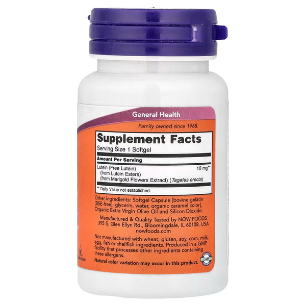 Lutein, 10mg - 60 softgels