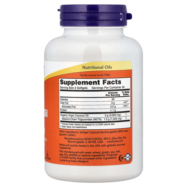Virgin Coconut Oil, 1000mg - 120 softgels