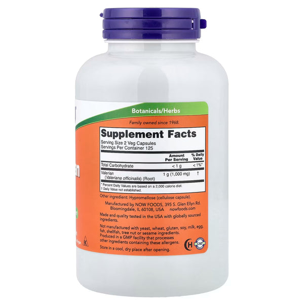 Valerian Root, 500mg - 250 vcaps