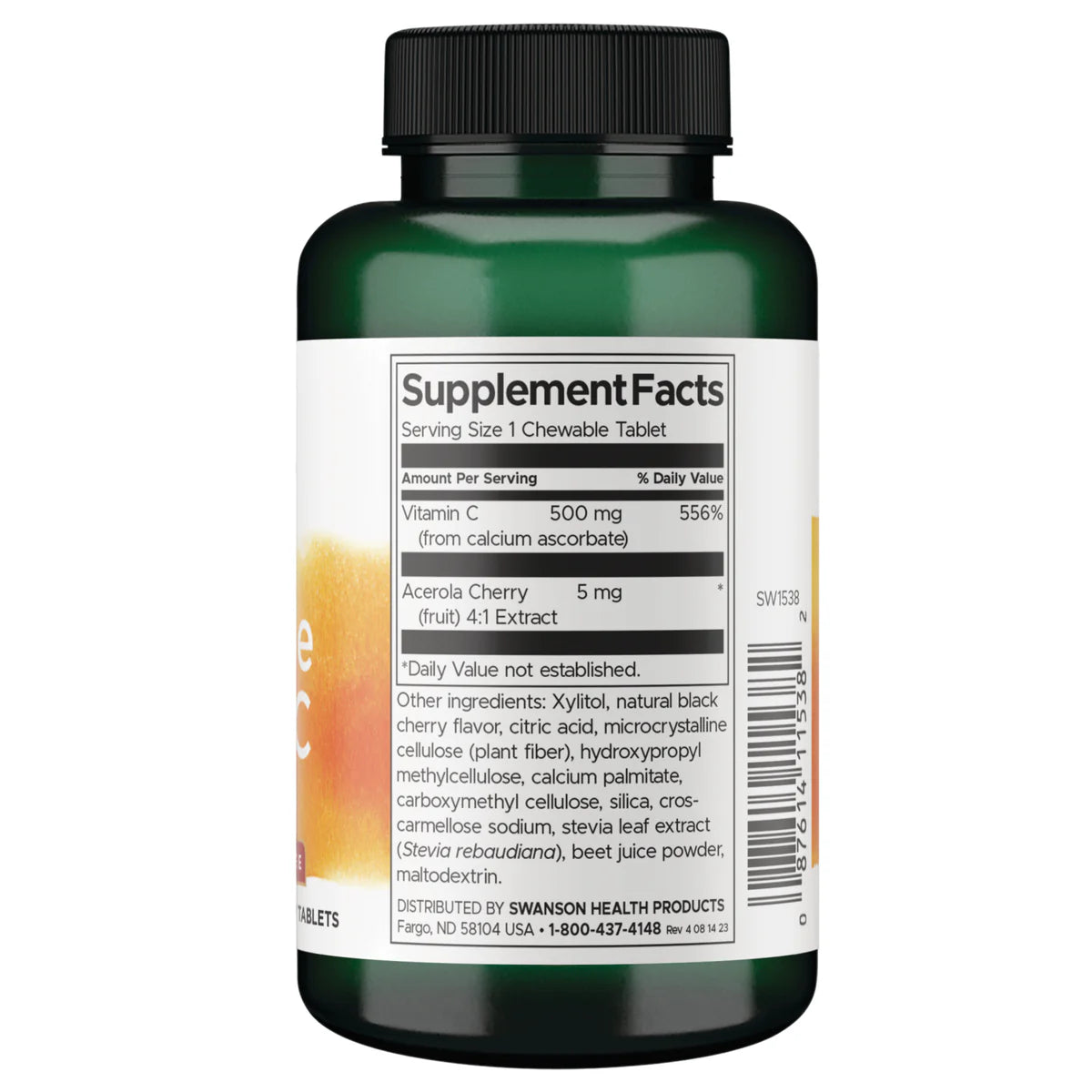 Chewable Vitamin C, Natural Cherry Flavour - 60 chewable tablets