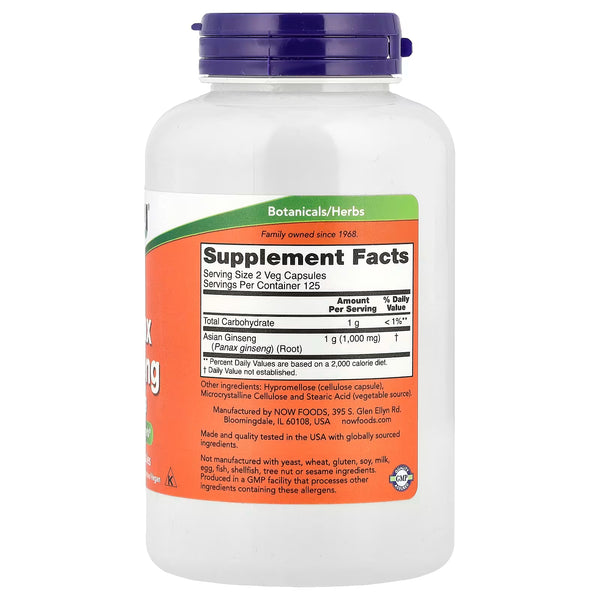 Panax Ginseng, 500mg - 250 caps