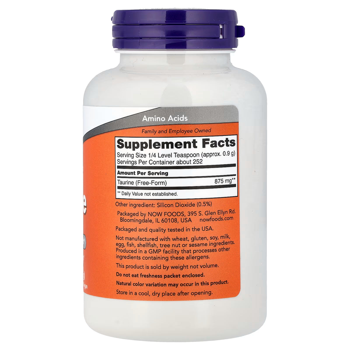 Taurine, poudre pure - 227 g